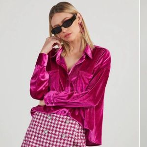 Brand new VICI velvet button down